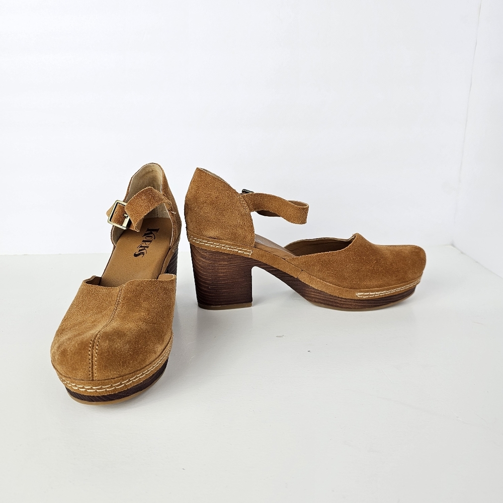 NEW - Comfort Walking Clogs - Kork-Ease - Tan Suede - Women's - 7.5 - Picture 7 of 16
